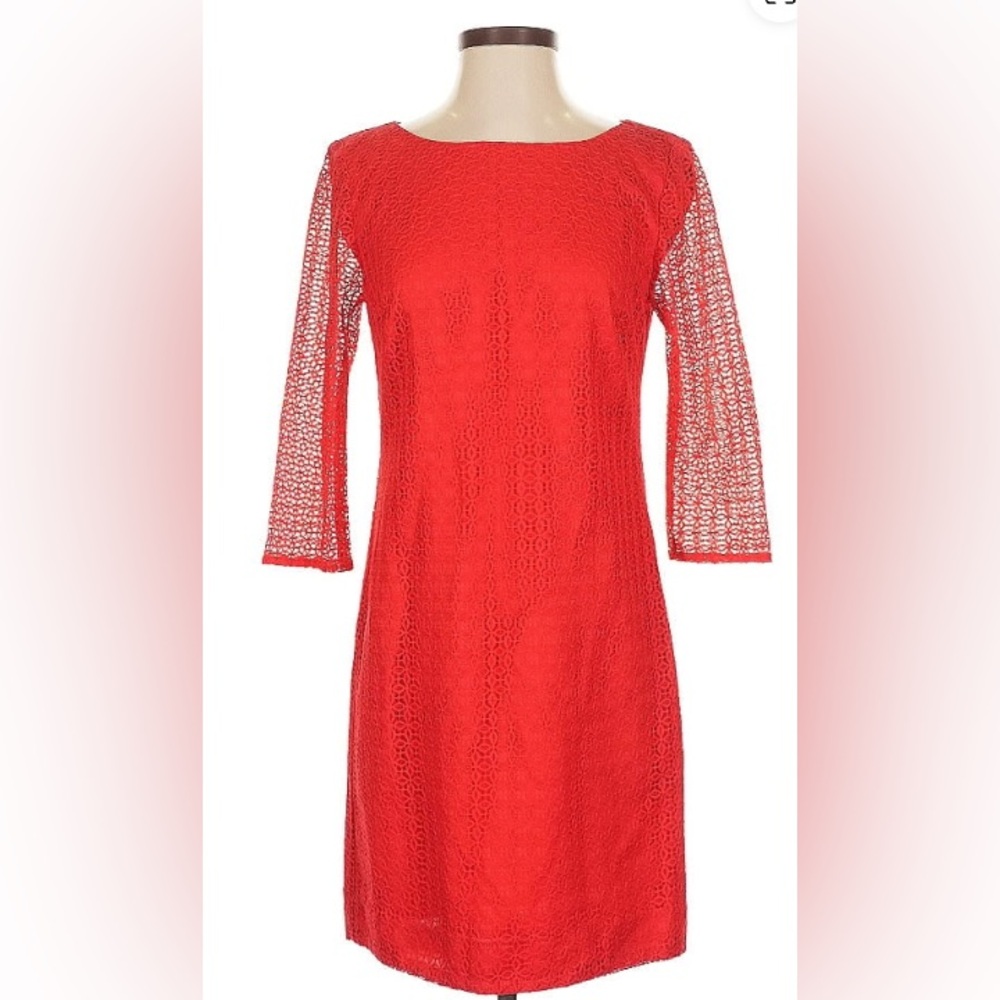 Trina Turk Red Lace Dress